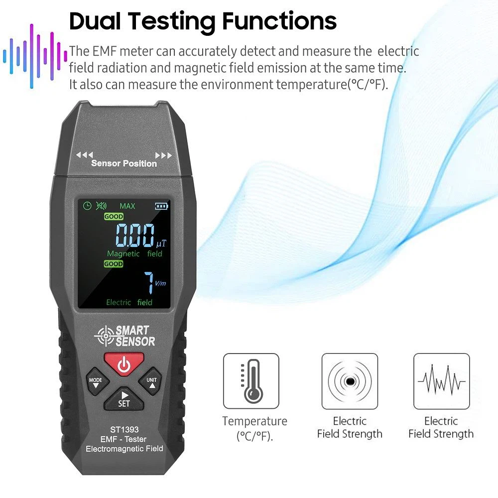 Jauns ierašanās EMF testeris ar divkāršām testēšanas funkcijām